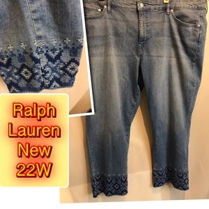 Ralph Lauren New Capris with embroidered details.
